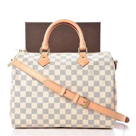 louis vuitton speedy 30 damier azur fake|speedy 30 damier with strap.